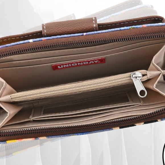 Blue Canvas  with Mermaids  Wristle Wallet  New - Picture 3 of 4